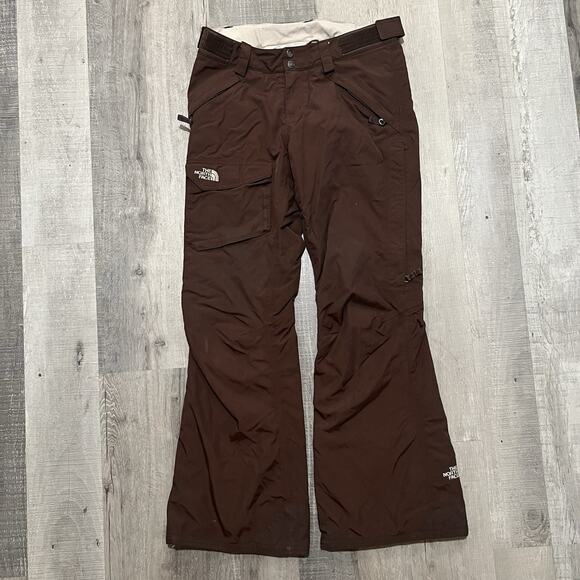 The North Face Womens S Hyvent Snow Pants Brown Bootcut Ski Snowboard Winter - Picture 1 of 7